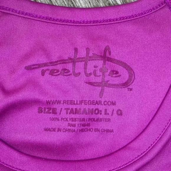 Reel Life Women's Pink Long Sleeve Tee.
🚭 - Picture 8 of 8